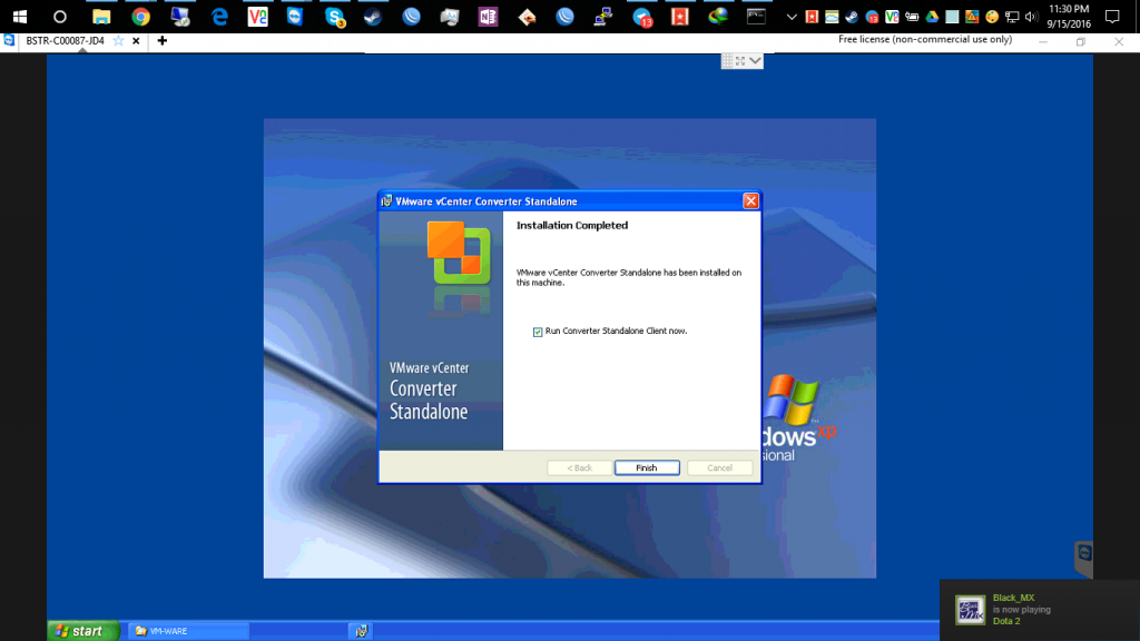 Install hingga selesai dan run vm converternya